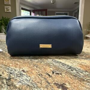 Conair Navy Brush Pencil Zippered Case NEW TAG Lined New